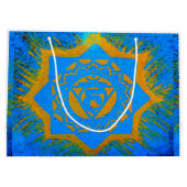 金ゴールド（青色のタントリックシンボル） ラージペーパーバッグ (裏面)