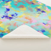 金ゴールド，青，白，金ゴールド，テキスタイルパターン，ポスター シェルパブランケット (3/4)