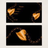 金ゴールド、黄色の虹のハートと星の黒 (正面&裏面)