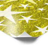 金ゴールド、黄金の背景の多くの小さな星 フォトプリント            (角)