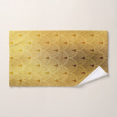 金ゴールド,黄金,ルクース,シック,アートデコ,パターン,デコ ハンドタオル (ハンドタオル)