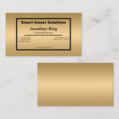 金ゴールド・黒人投資ファイナンシャルプランナー 名刺 (正面/裏面)