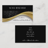 金ゴールド、黒及び白 名刺 (正面/裏面)