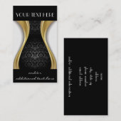 金ゴールド、黒及び白 名刺 (正面/裏面)