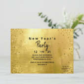 金ゴールド&黒正月夜パーティー 招待状 (スタンド正面)