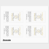 金ゴールド&黒石鹸職人ハンドメイド自家製ラベル 長方形シール (シート)