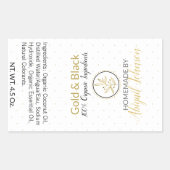 金ゴールド&黒石鹸職人ハンドメイド自家製ラベル 長方形シール (正面)