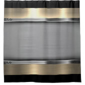 金ゴールド,黒,灰色のシャワーカーテン シャワーカーテン (正面)