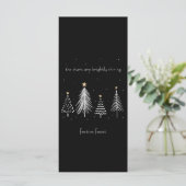 金ゴールド、黒、白いモダンクリスマスツリー メニュー (スタンド正面)