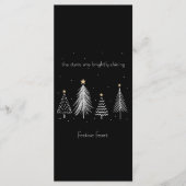 金ゴールド、黒、白いモダンクリスマスツリー メニュー (正面)