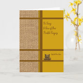 金ゴールド&Burlapの前立腺手術カード カード (黄色い花)