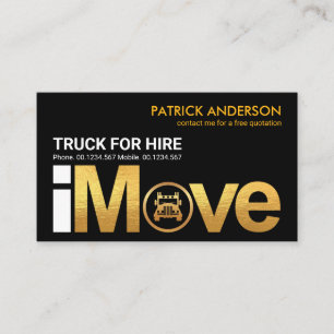 金ゴールド「i move」看板トラックロゴホームムービング 名刺