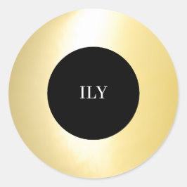 金ゴールド「ILY」 ラウンドシール