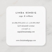 金ゴールド | marsala |ウェルネススパマッサージyoga スクエア名刺 (裏面)