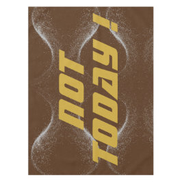 金ゴールド「NOT TODAY!」とシルバーグリッターのブラウン | テーブルクロス