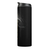 金ゴールド「NOT TODAY!」とブラックのシルバーグリッター | タンブラー (回転右)