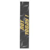 金ゴールド「NOT TODAY!」とブラックのシルバーグリッター | ミディアムテーブルランナー (正面)