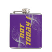 金ゴールド"NOT TODAY!"と紫の銀グリッター | フラスク (正面)