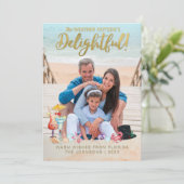 金ゴールド#Tropical #Holidaysクリスマス・フロリダ写真 シーズンカード (スタンド正面)