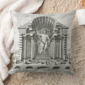 金ゴールドaのPhidias著なされるオリンピックのゼウスの彫像 クッション (ブランケット)