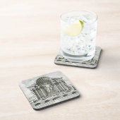 金ゴールドaのPhidias著なされるオリンピックのゼウスの彫像 コースター (右側)