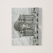 金ゴールドaのPhidias著なされるオリンピックのゼウスの彫像 ジグソーパズル (縦)