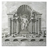 金ゴールドaのPhidias著なされるオリンピックのゼウスの彫像 タイル (正面)