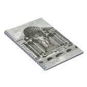 金ゴールドaのPhidias著なされるオリンピックのゼウスの彫像 ノートブック (右側)