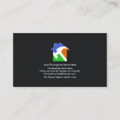 金ゴールドAフレーム屋上構造建築物 名刺 (裏面)