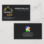 金ゴールドAフレーム屋上構造建築物 名刺 (正面/裏面)