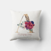 金ゴールドAモノグラムフローラブルーグンディアンドネイビーブルー クッション (裏面)