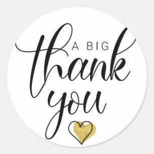 金ゴールドA Big Thank 感謝してい You Clip Art Thank So A ラウンドシール