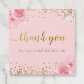 金ゴールドArch Pinkフローラ第一聖餐会 フェイバータグ (裏面)