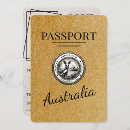 金ゴールドAustralia Passport日付の保存 セーブザデート