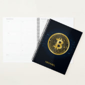 金ゴールドBitcoin暗号化パーソナライズされた名 プランナー手帳 (ディスプレー)