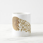 金ゴールドBitcoin暗号通貨モーフィングマグコーヒー モーフィングマグカップ (中央)
