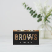 金ゴールドBlack Brows AfterCare PMU Browの指示 名刺 (スタンド正面)