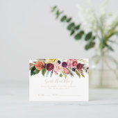 金ゴールドBohoフローラ数のゲームカードを推測 名刺 (スタンド正面)