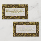 金ゴールドBohoフローラ、割引伝票 割引カード (正面/裏面)