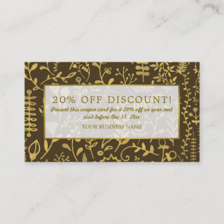 金ゴールドBohoフローラ、割引伝票 割引カード