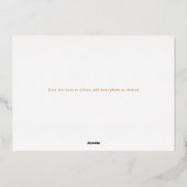 金ゴールドBoho自然写真卒業発表 箔招待状 (裏面)