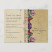 金ゴールドBrocadeフローラエレガント保存日 案内ポストカード (裏面)