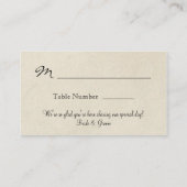 金ゴールドBrocadeフローラシフォーマルートエレガントカード プレイスカード (裏面)