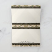 金ゴールドBrocadeフローラフォーマルにエレガント関するお知らせ サンキューカード (内部)