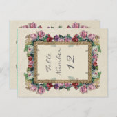 金ゴールドBrocadeフローラフォーマルテーエレガントブル番号 ポストカード (正面/裏面)