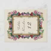 金ゴールドBrocadeフローラフォーマルテーエレガントブル番号 ポストカード (正面)