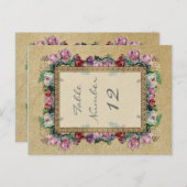 金ゴールドBrocadeフローラフォーマルテーエレガントブル番号 ポストカード (正面/裏面)