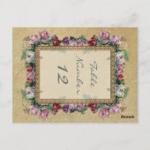 金ゴールドBrocadeフローラフォーマルテーエレガントブル番号 ポストカード (裏面)