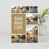 金ゴールドBrown faith hope love multiple Photo シーズンカード (スタンド正面)
