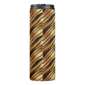 金ゴールドBrown Leopardプリントストライプ タンブラー (裏面)